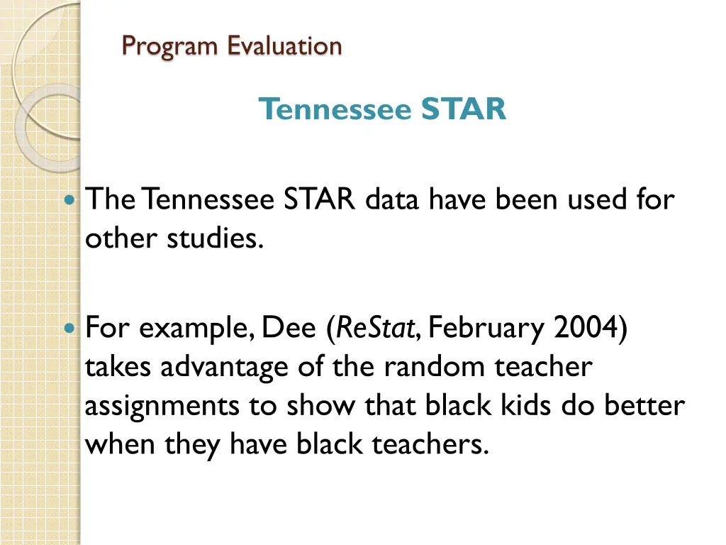 program evaluation 39