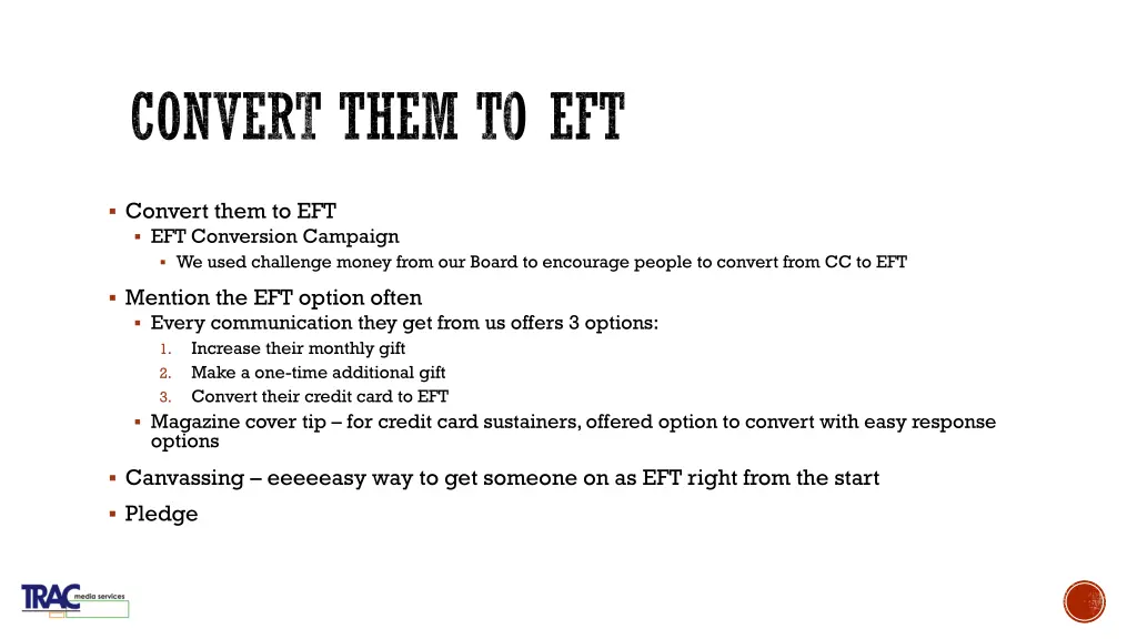 convert them to eft