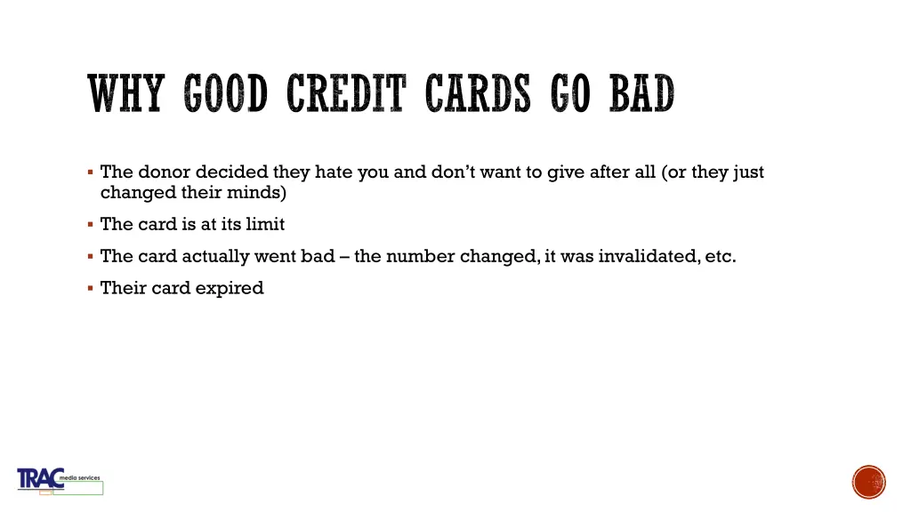 why good credit cards go bad
