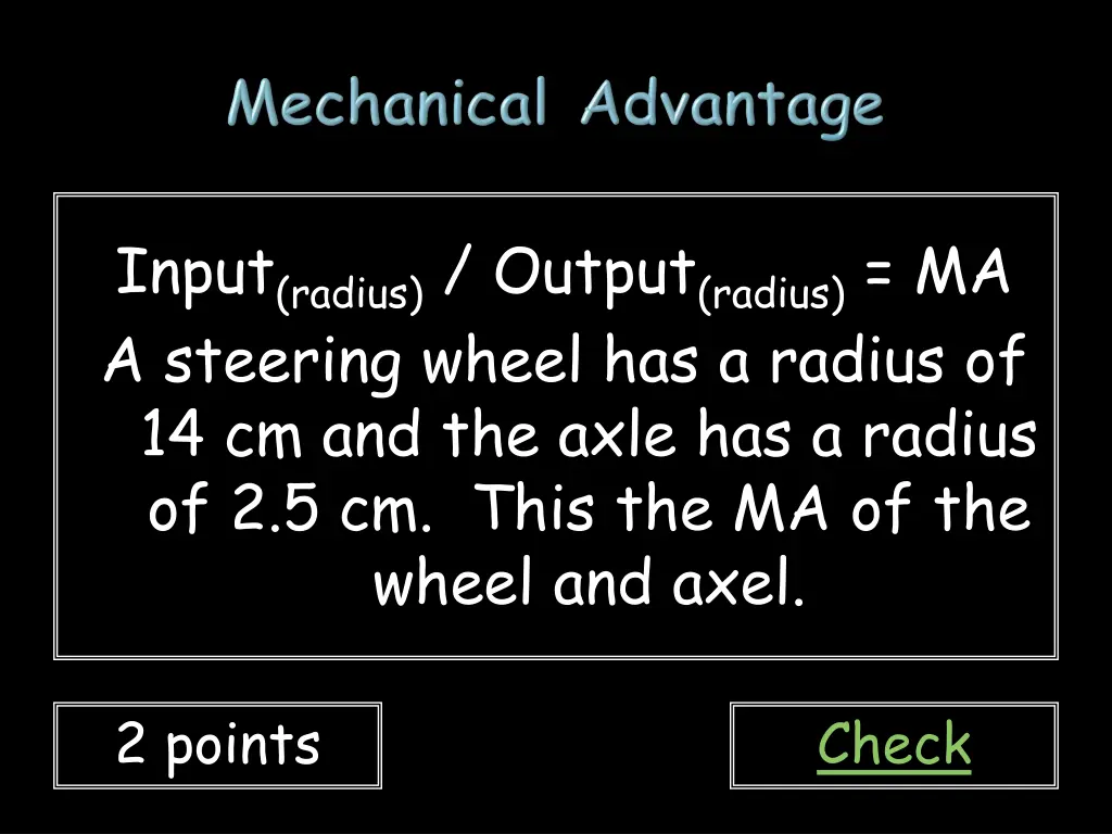 input radius output radius ma a steering wheel