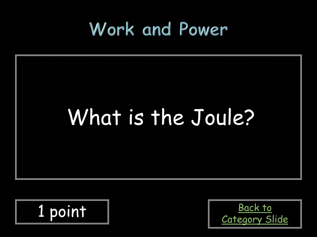 what is the joule