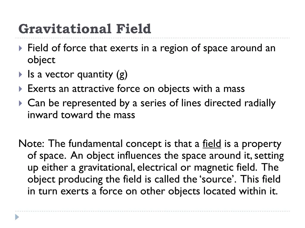 gravitational field