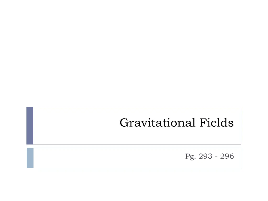 gravitational fields