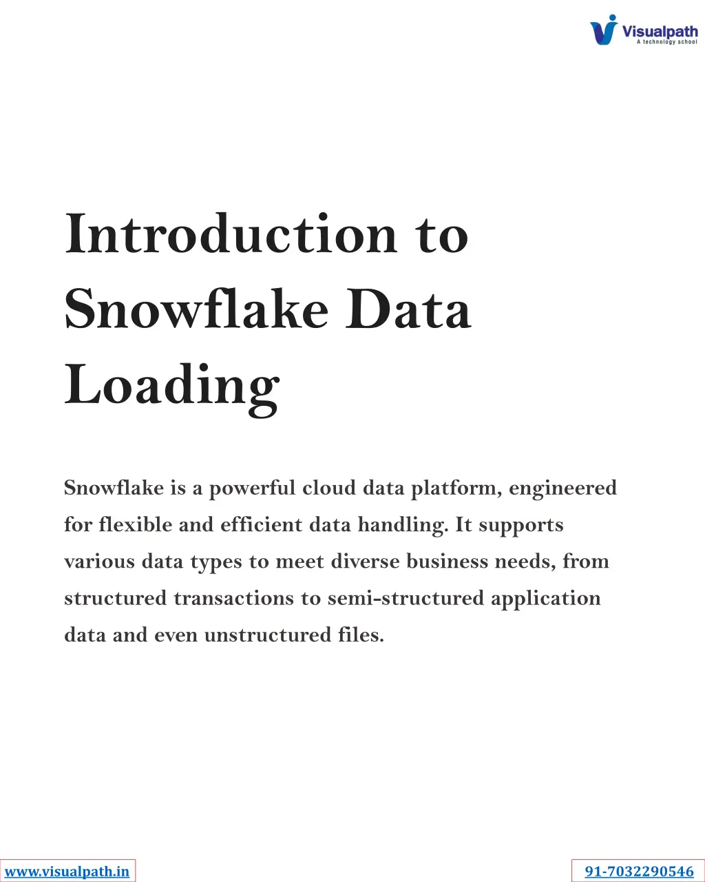 introduction to snowflake data loading