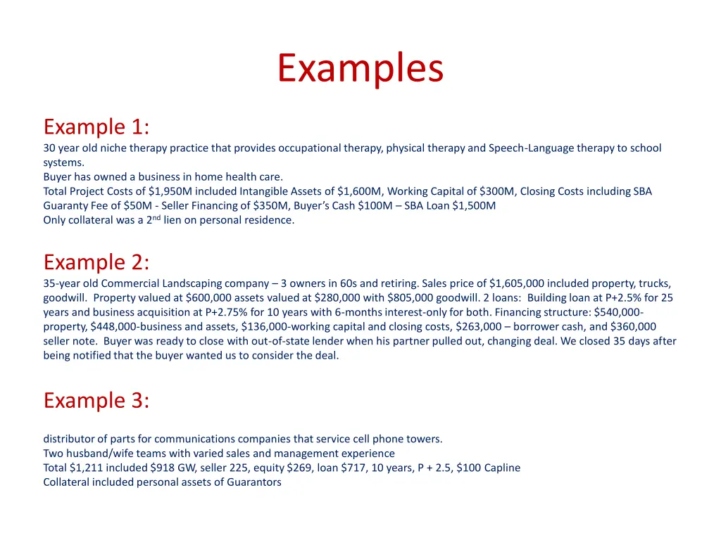 examples