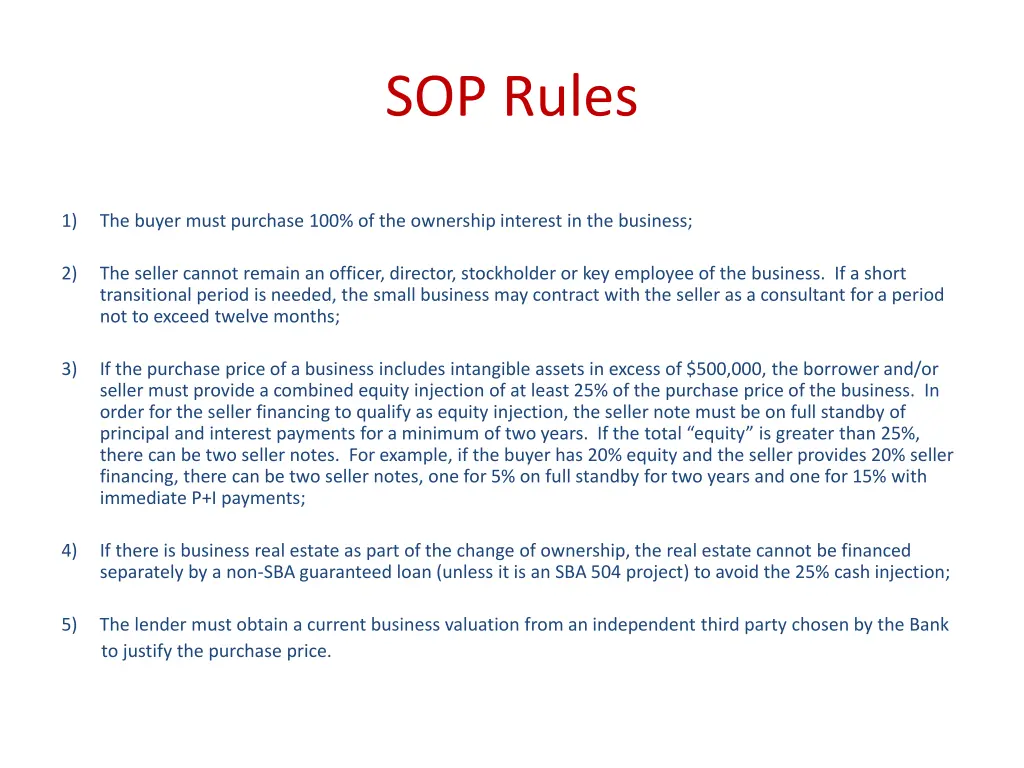 sop rules