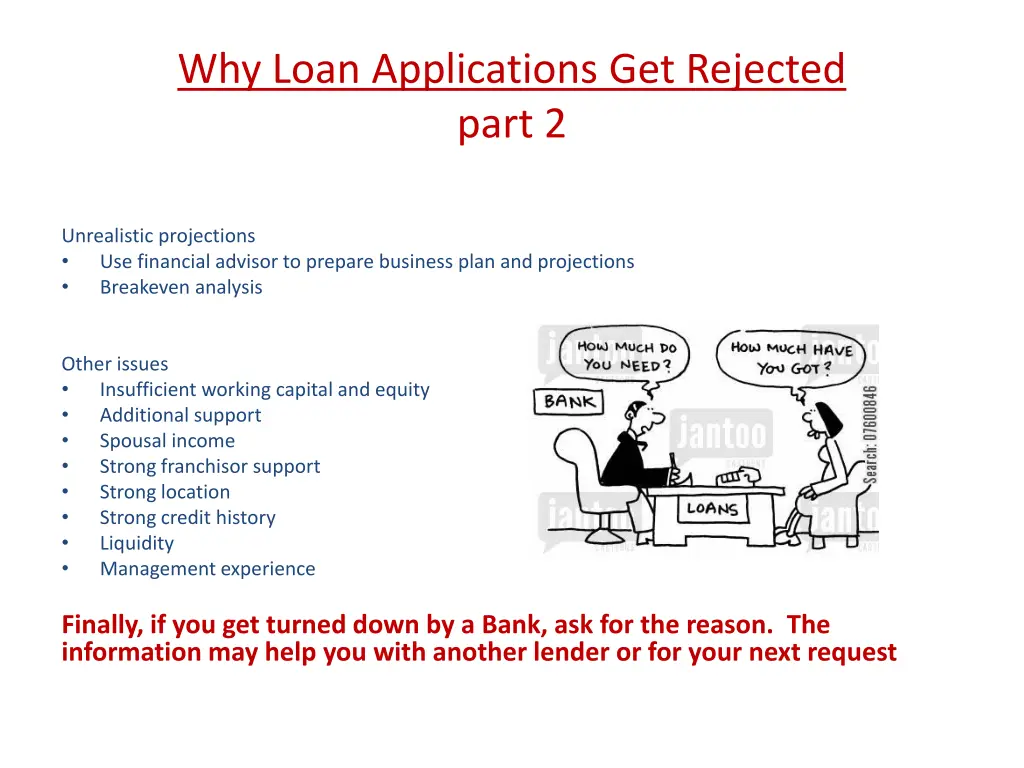 why loan applications get rejected part 2