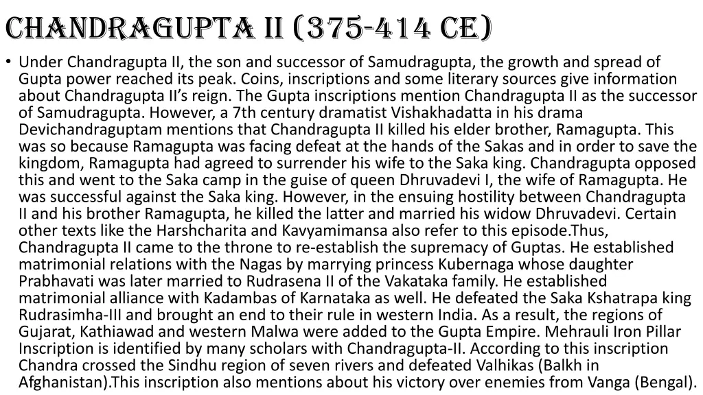 chandragupta ii 375 414 ce under chandragupta