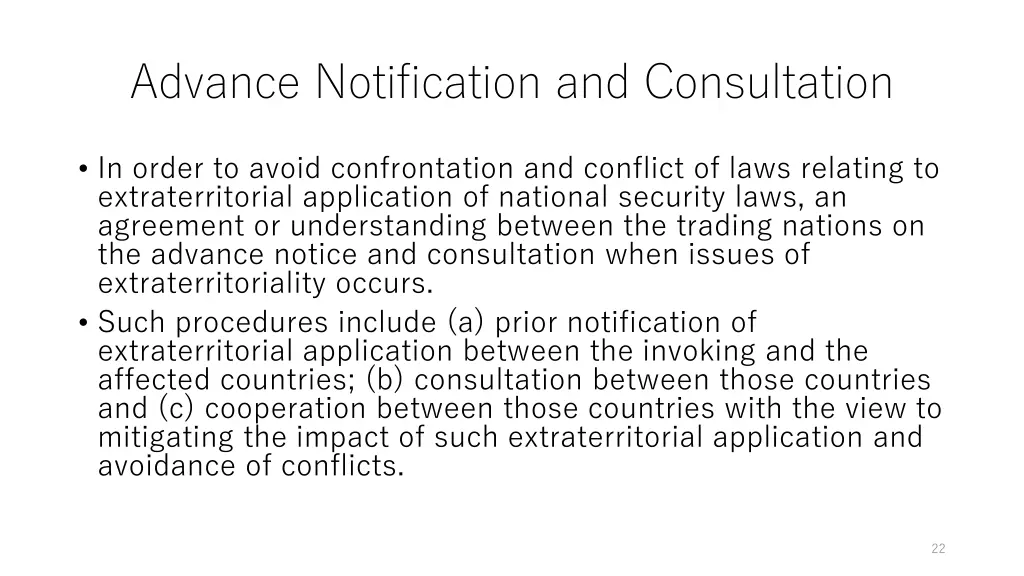 advance notification and consultation