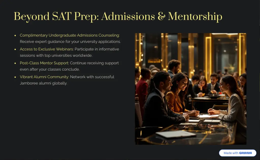beyond sat prep admissions mentorship
