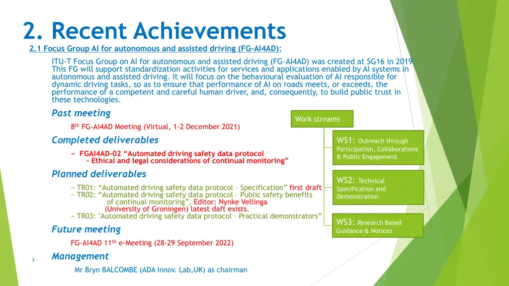 2 recent achievements 2 1 focus group