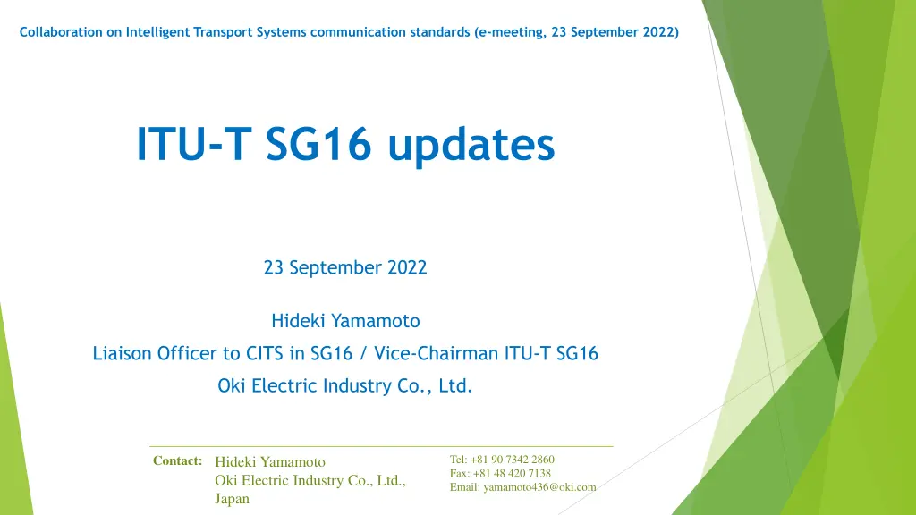 collaboration on intelligent transport systems
