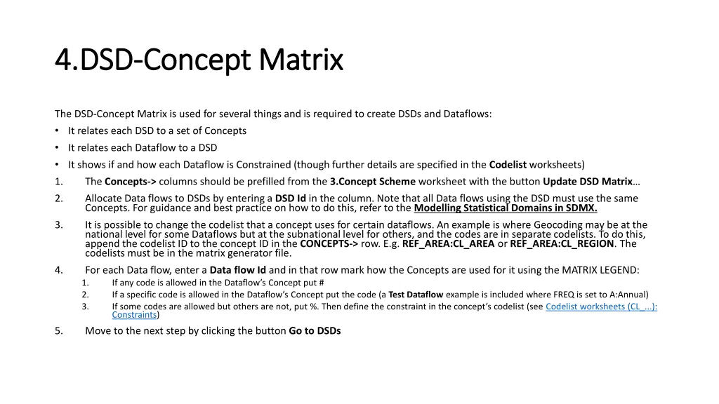 4 dsd 4 dsd concept matrix concept matrix