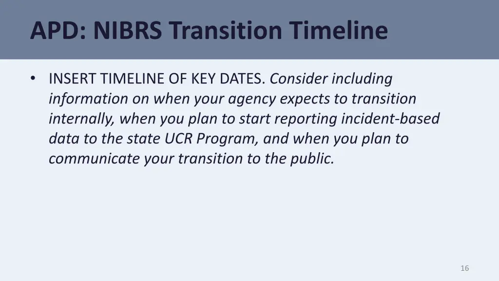 apd nibrs transition timeline