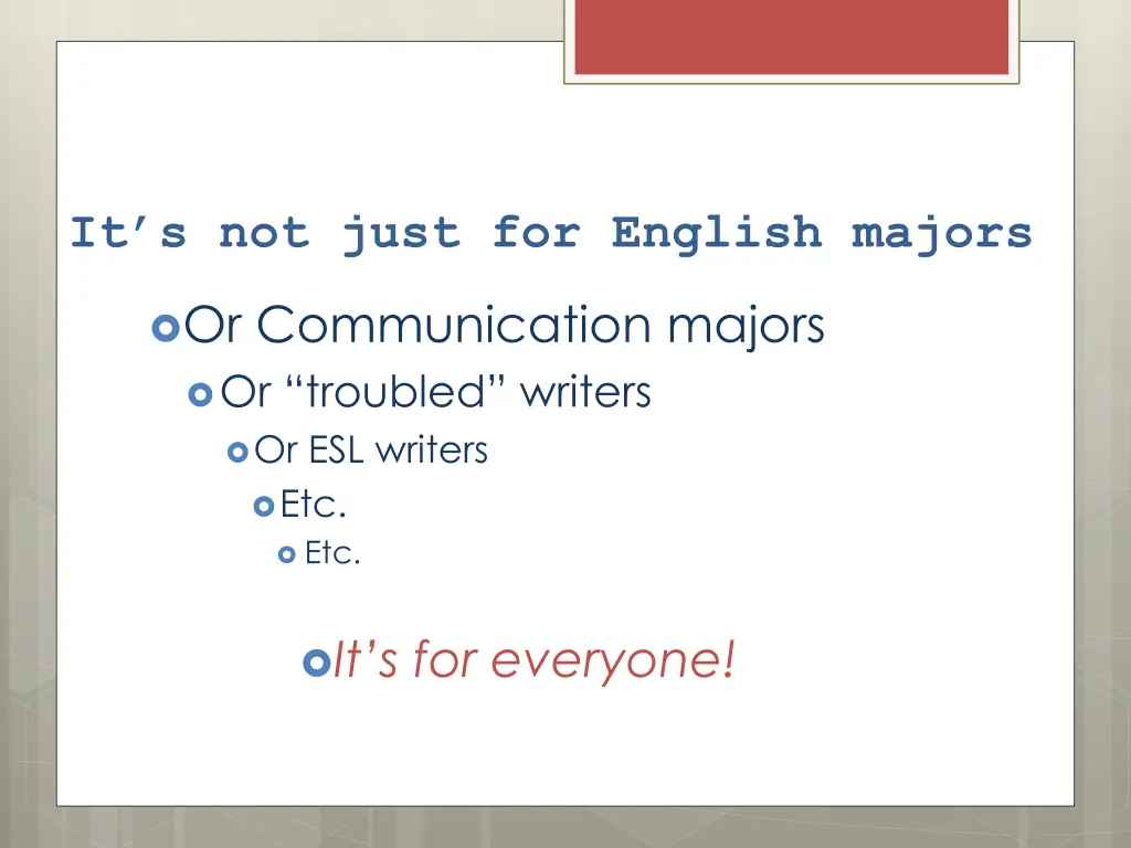 it s not just for english majors