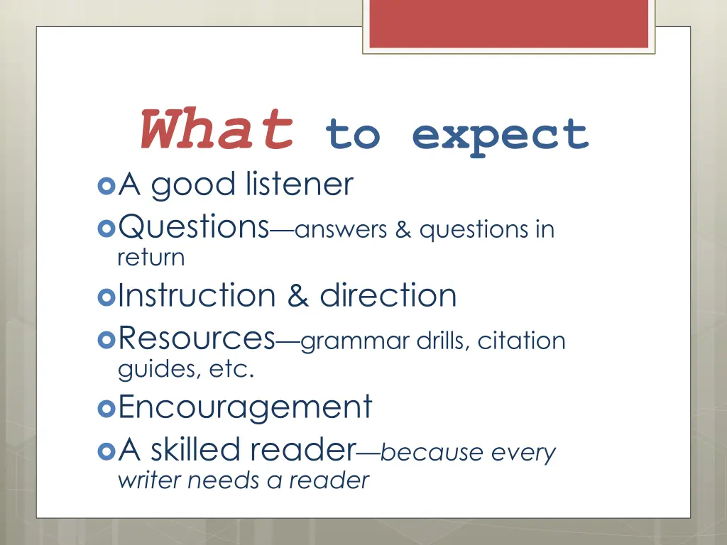 what to expect a good listener questions answers