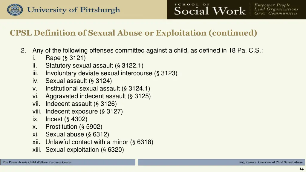 cpsl definition of sexual abuse or exploitation 1