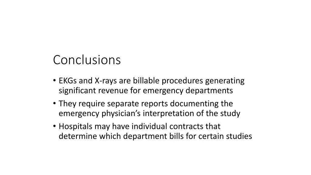 conclusions