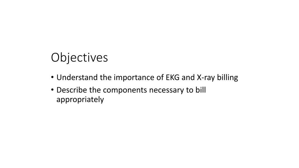 objectives