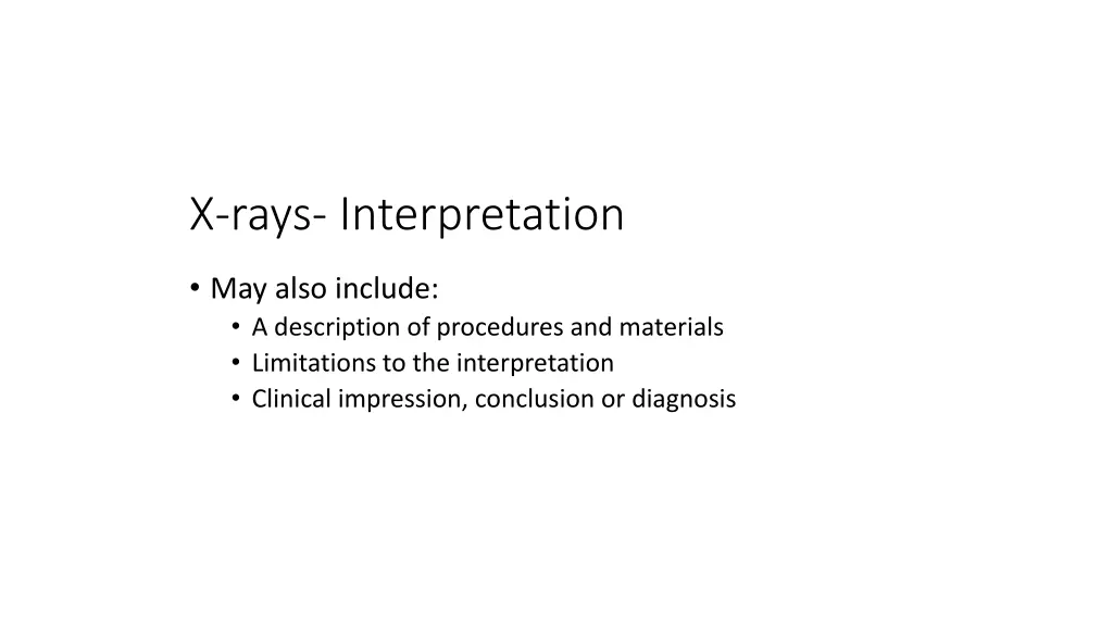 x rays interpretation 1