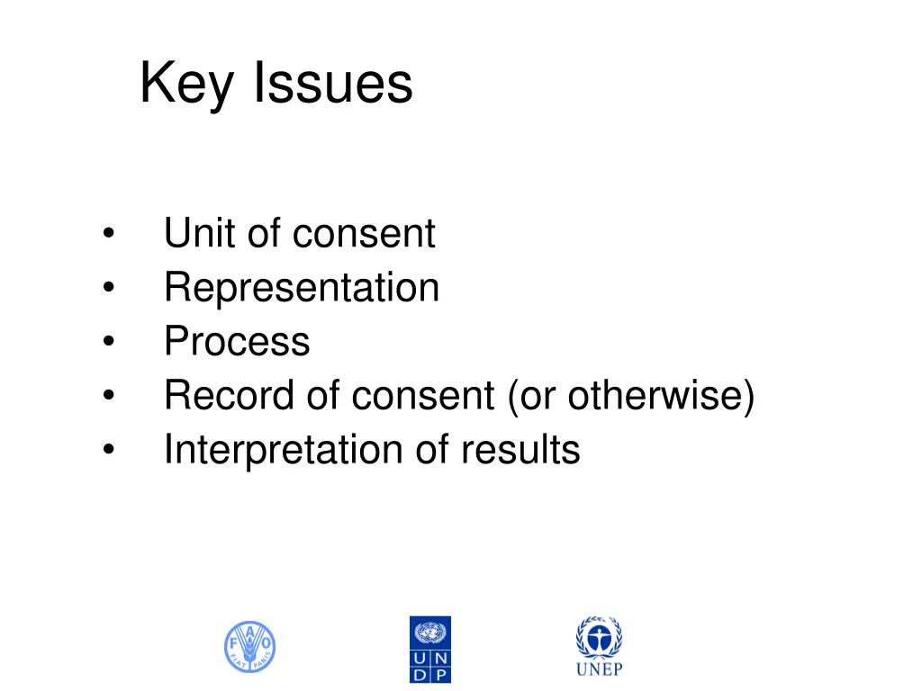 key issues