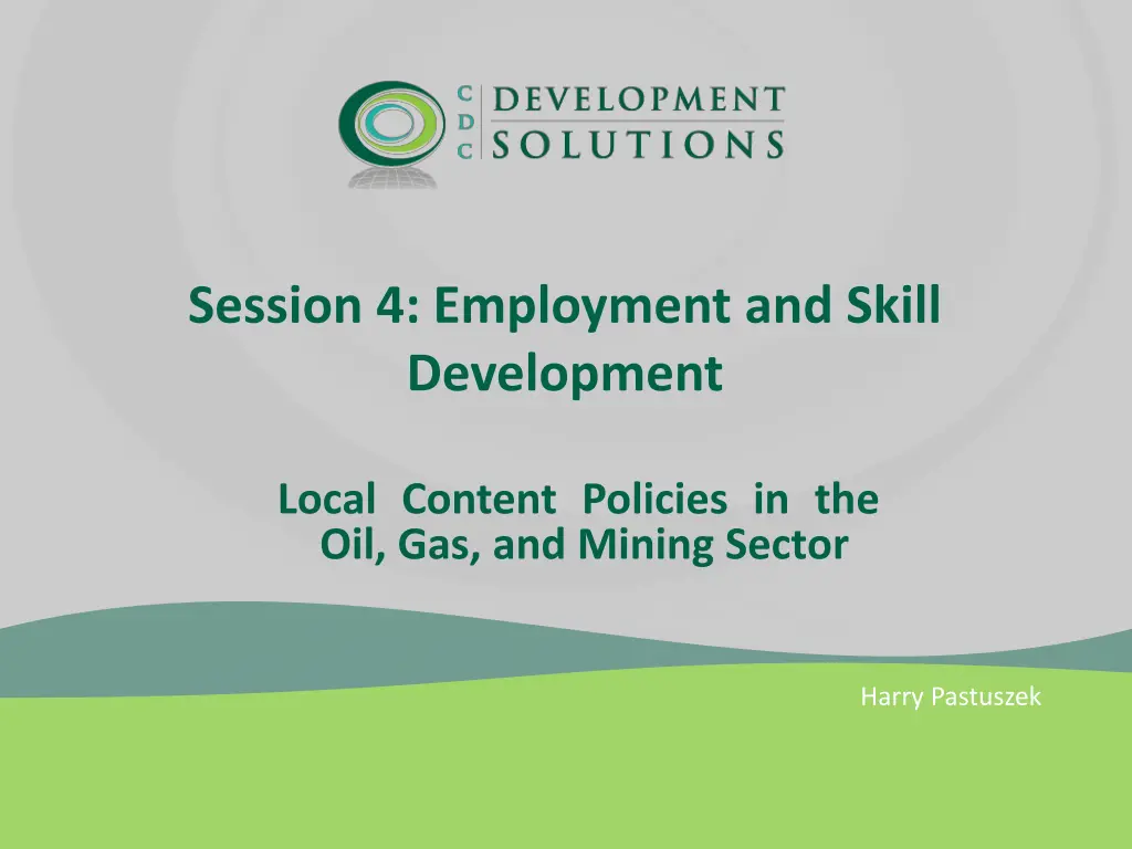 session 4 employment and skill development