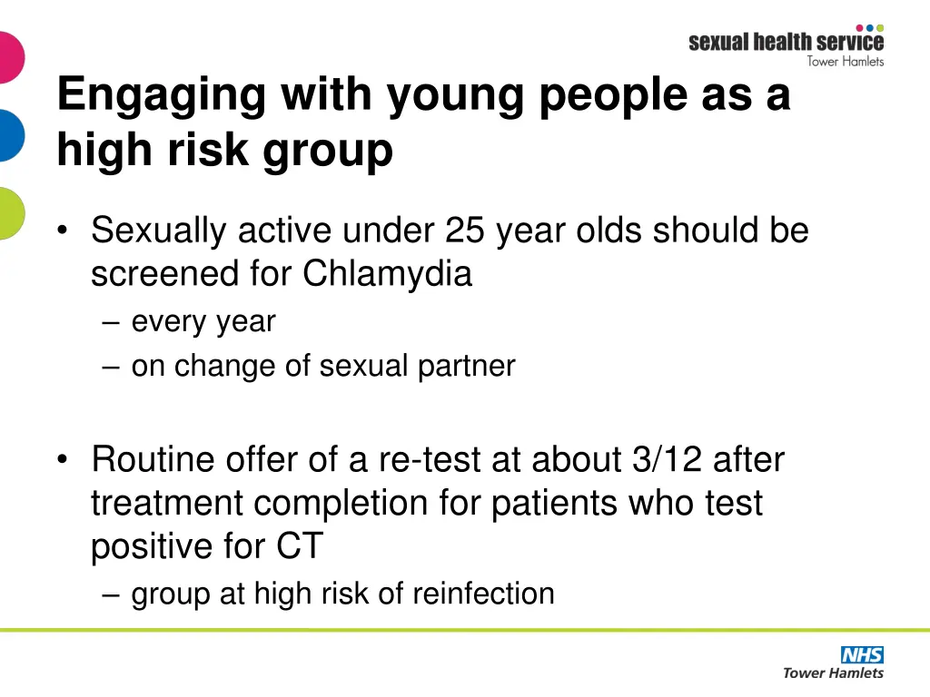 engaging with young people as a high risk group
