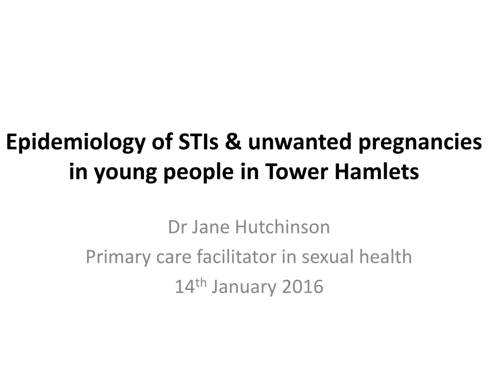 epidemiology of stis unwanted pregnancies