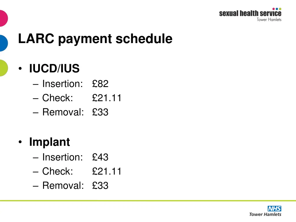larc payment schedule