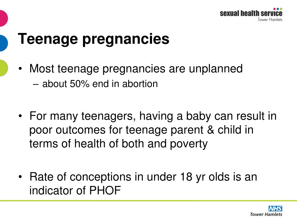teenage pregnancies