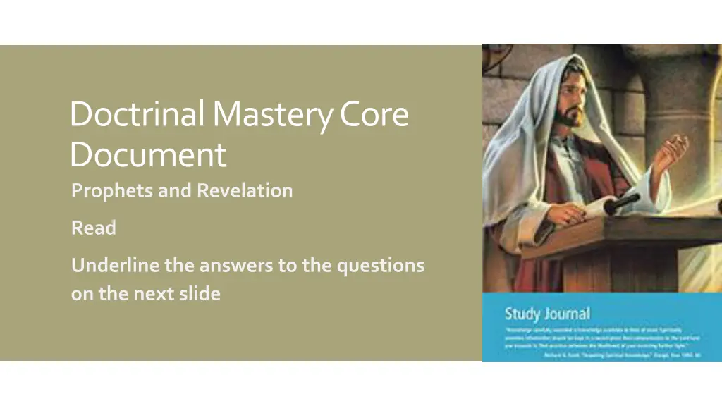 doctrinal mastery core document prophets