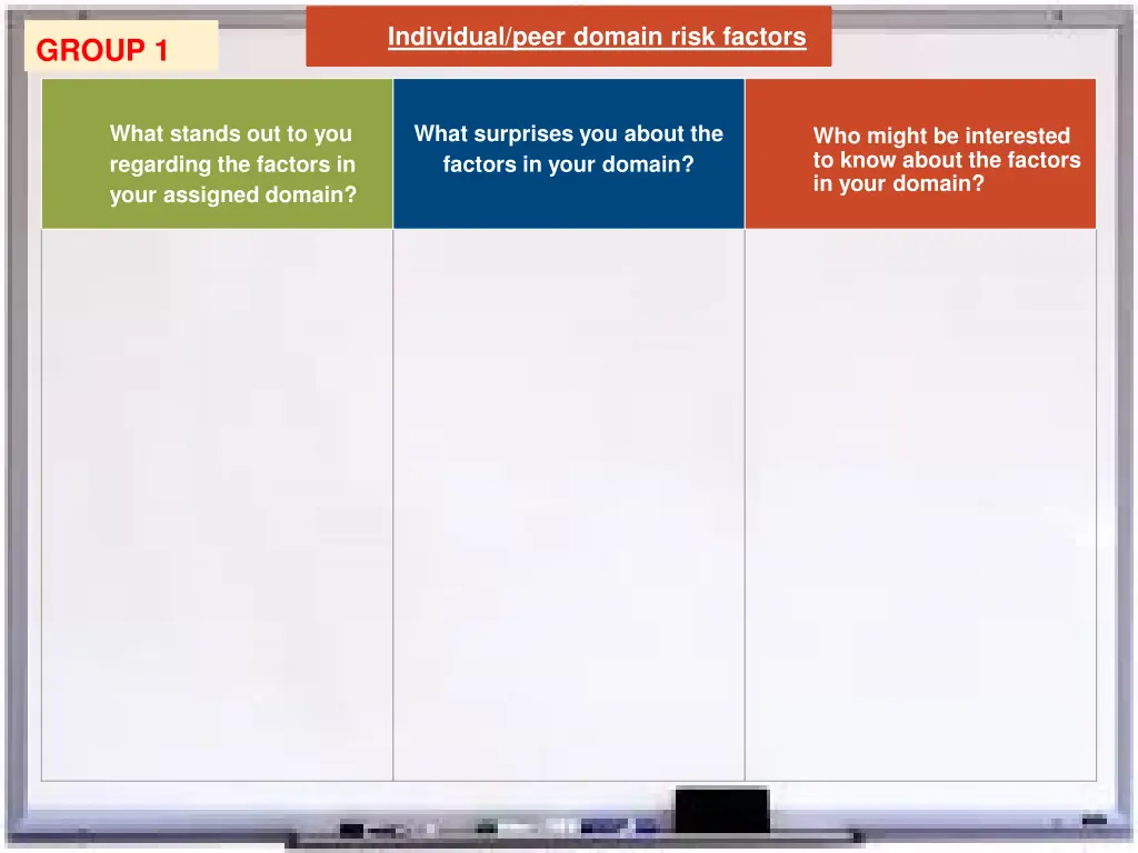 individual peer domain risk factors