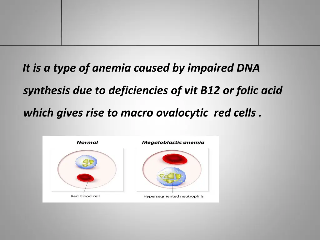 it is a type of anemia caused by impaired dna