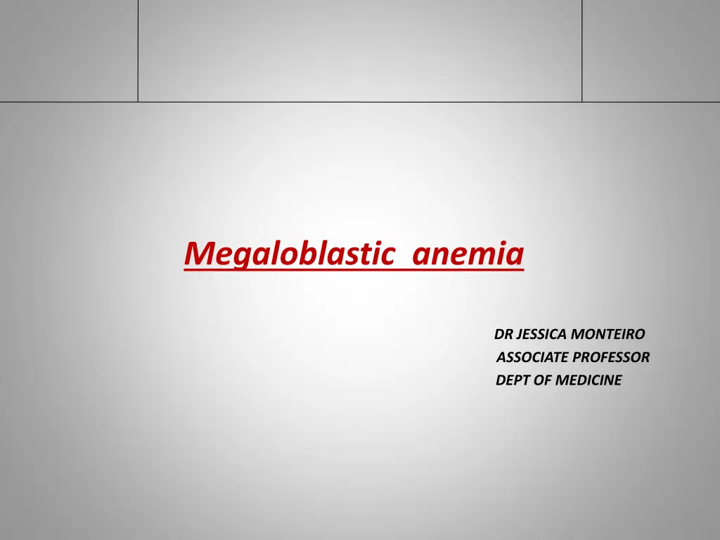 megaloblastic anemia