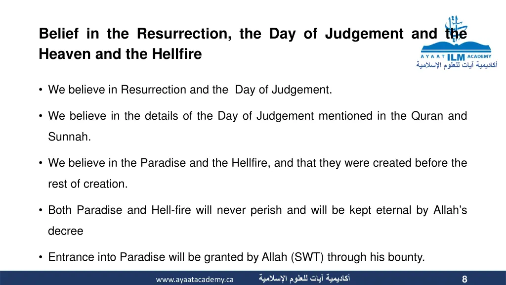 belief in the resurrection the day of judgement