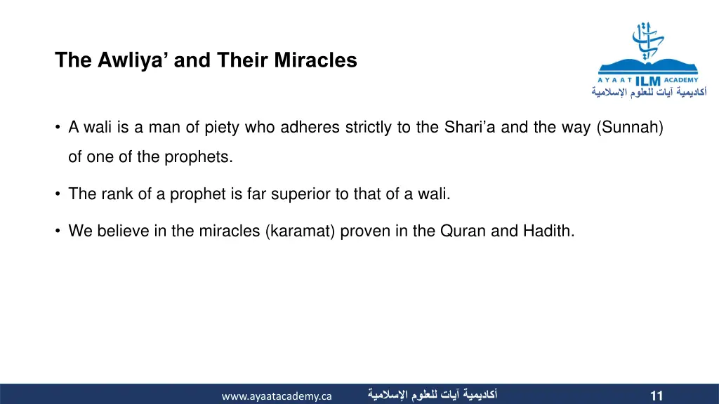 the awliya and their miracles