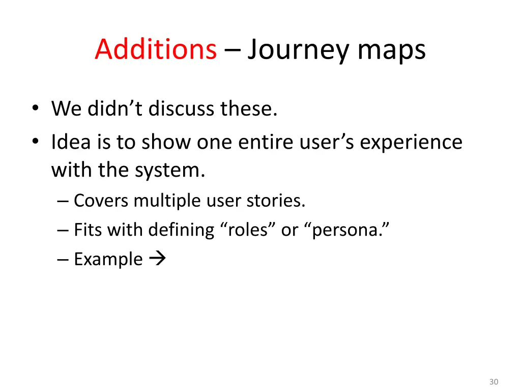 additions journey maps