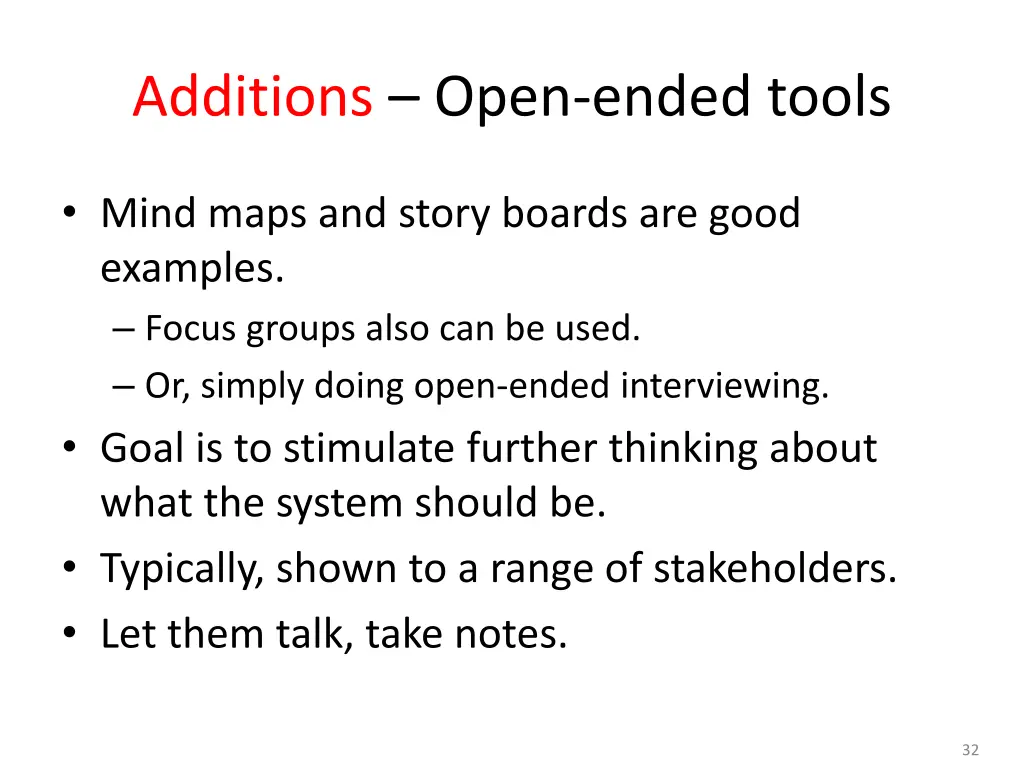 additions open ended tools