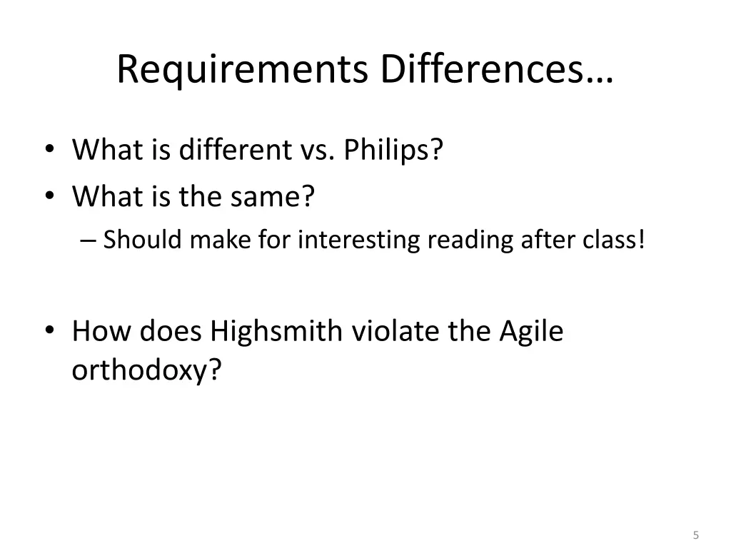 requirements differences