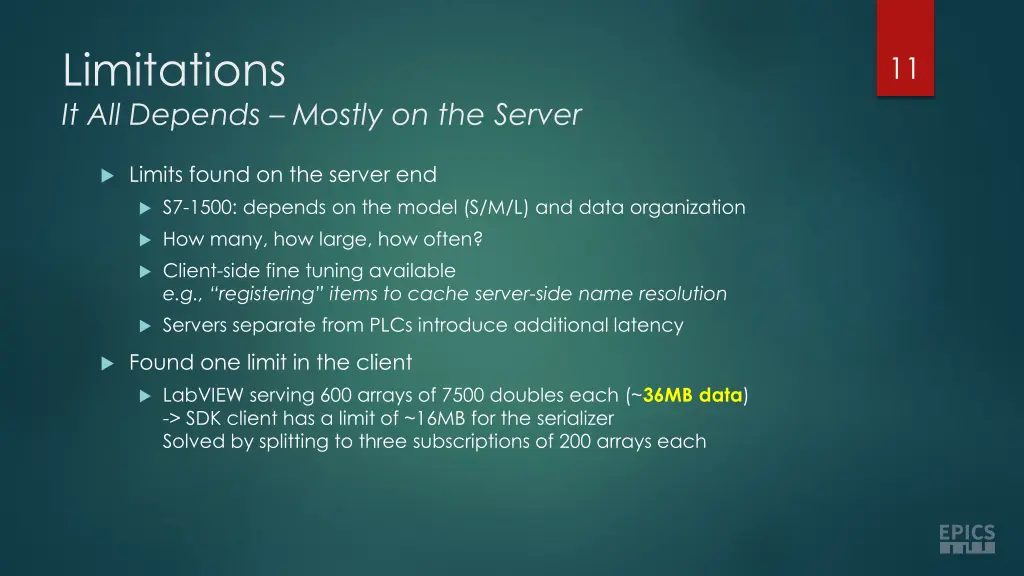 limitations it all depends mostly on the server
