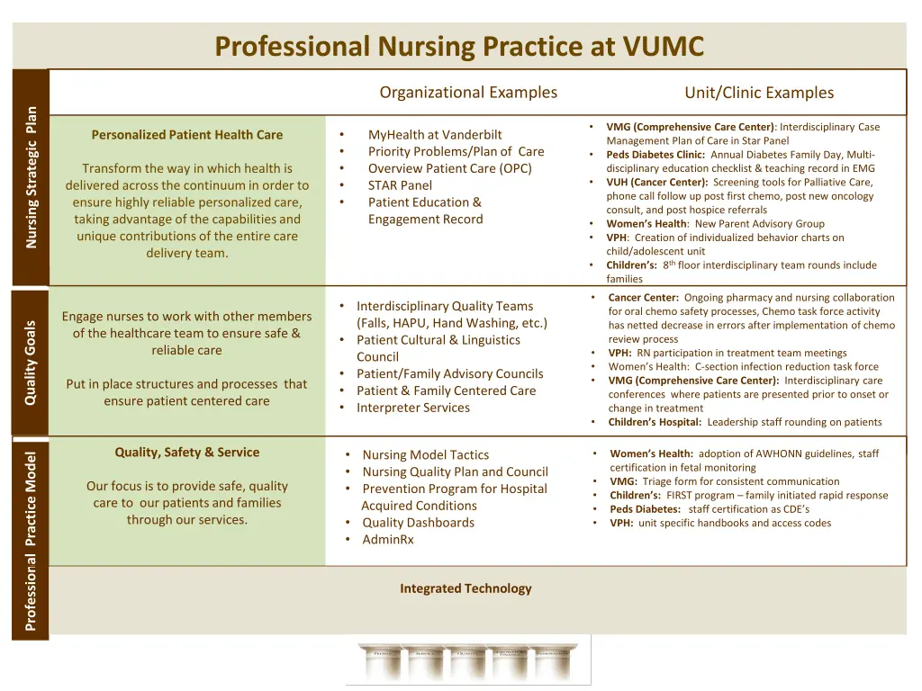 professional nursing practice at vumc 1
