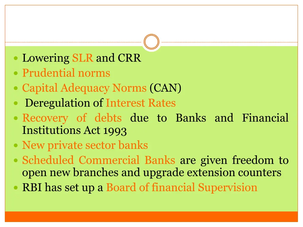 lowering slr and crr prudential norms capital