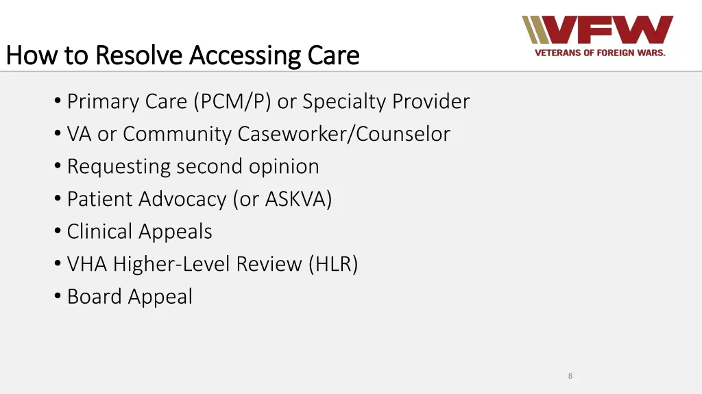 how to resolve accessing care how to resolve