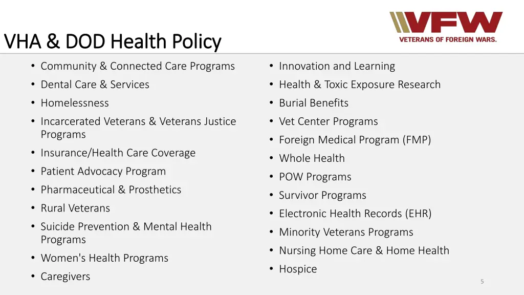 vha dod health policy vha dod health policy
