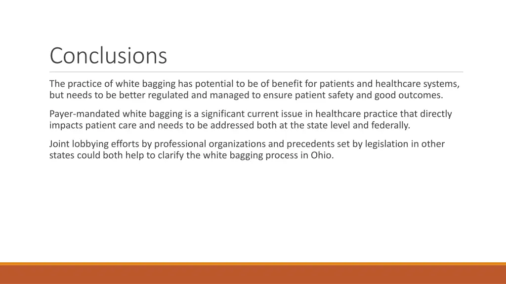conclusions