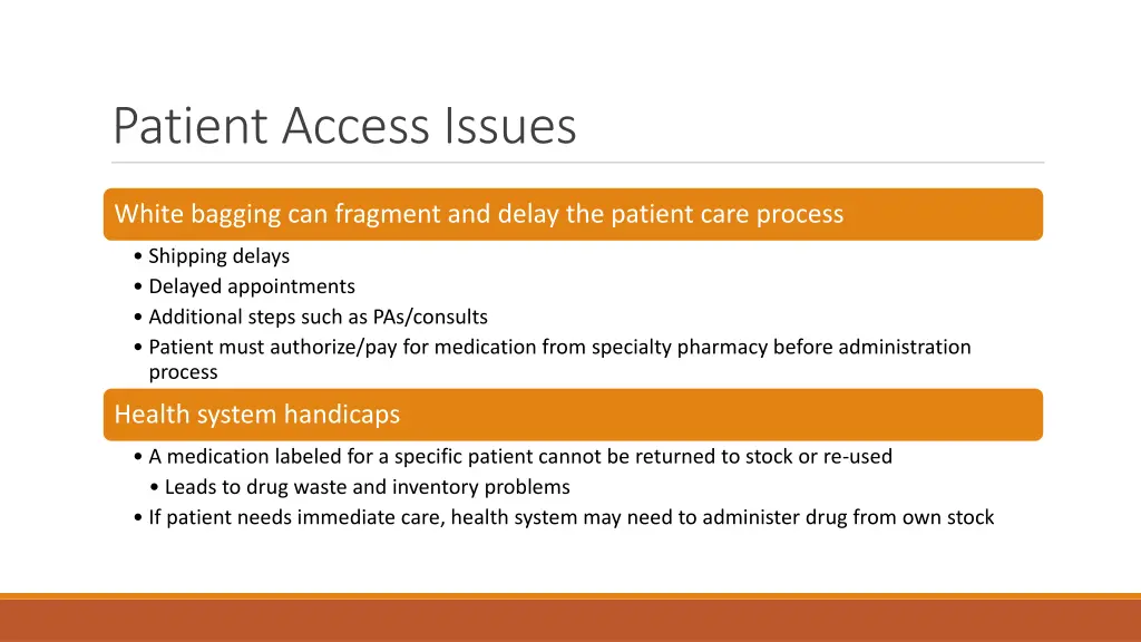 patient access issues