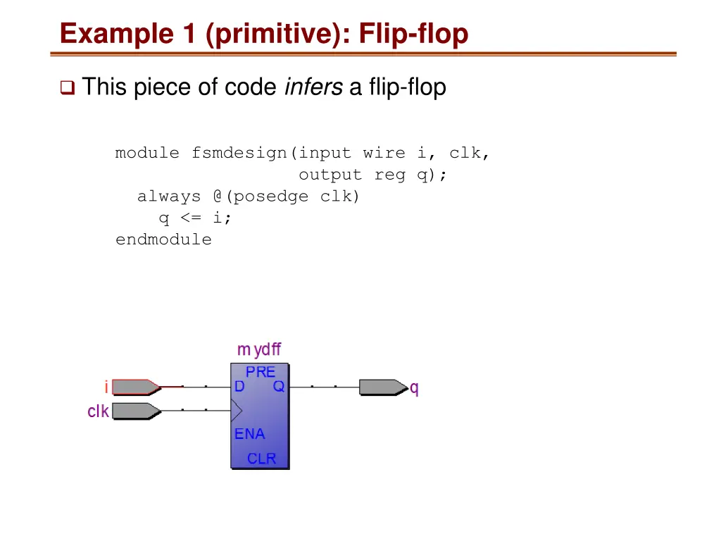 example 1 primitive flip flop