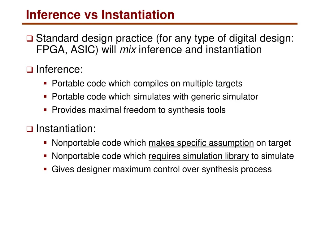 inference vs instantiation