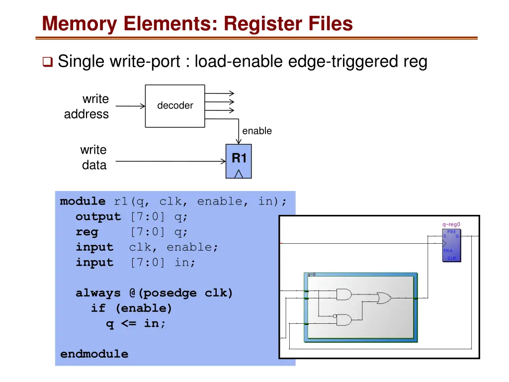 memory elements register files 1
