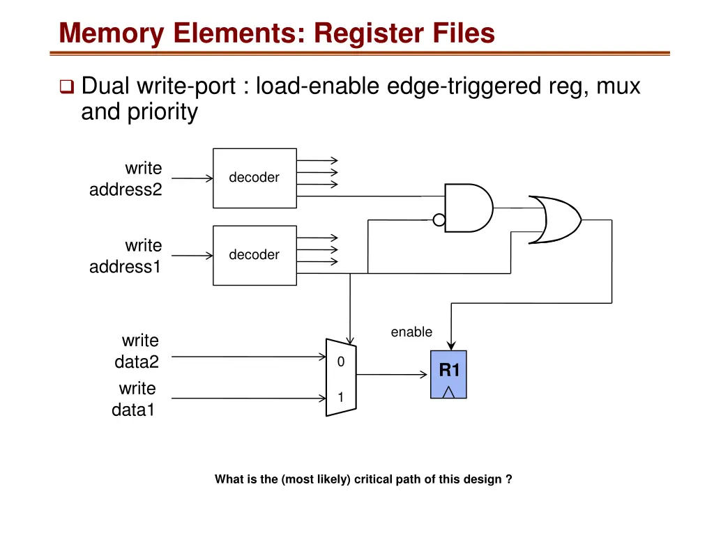 memory elements register files 3
